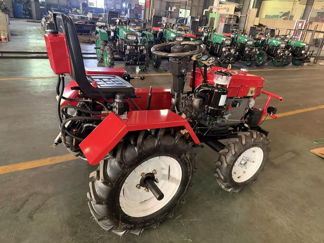 - Mini Tractor 4 Ruedas 18HP: ¡Tamaño Compacto, Estabilidad 4WD, Perfecto para Granjas Pequeñas!