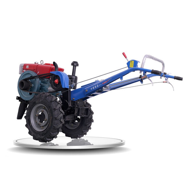 Caminar detrás de un tractor de cuatro ruedas adecuado para pequeñas granjas huertos y jardines con potencia del motor de 8HP a 22HP
